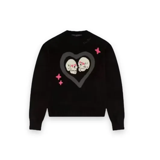 Black Broken Planet Hearts Sweater 1