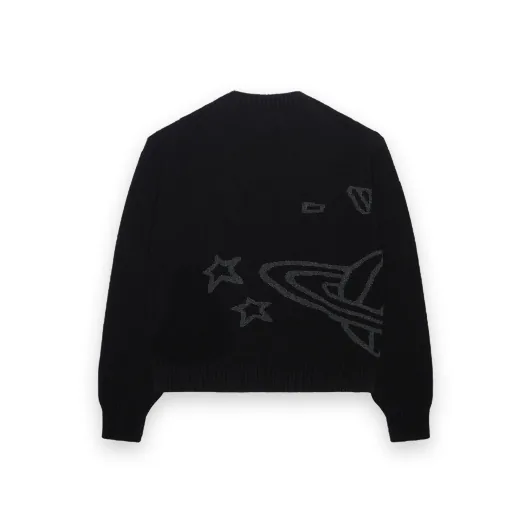 Black Broken Planet Knit Sweater 2
