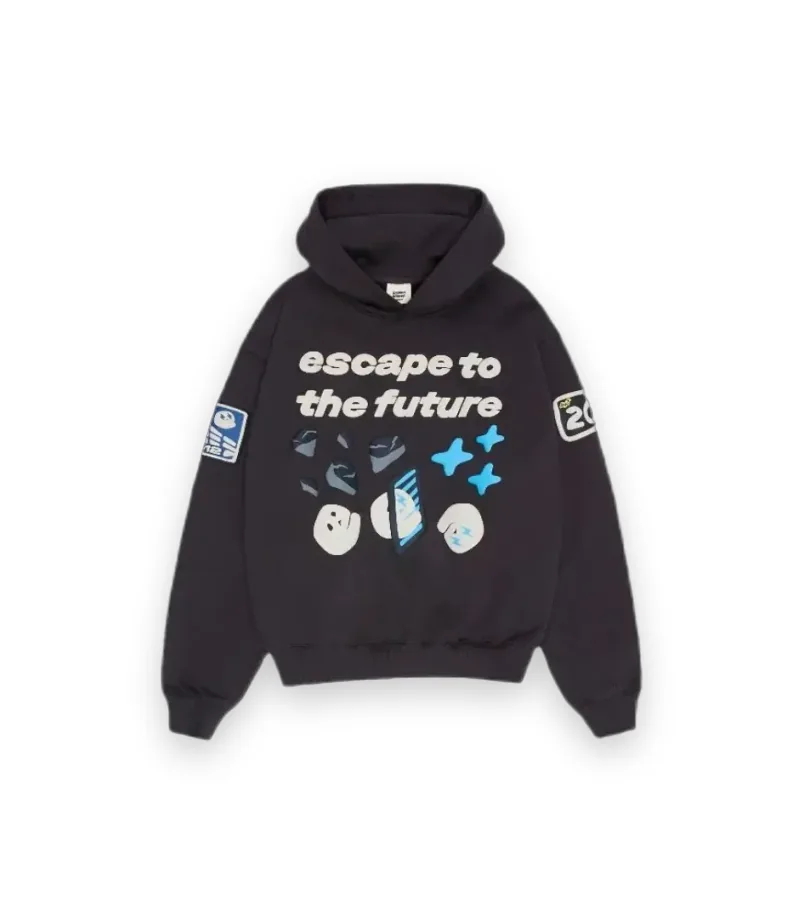 Broken Planet Escape To The Future Hoodie Black 1
