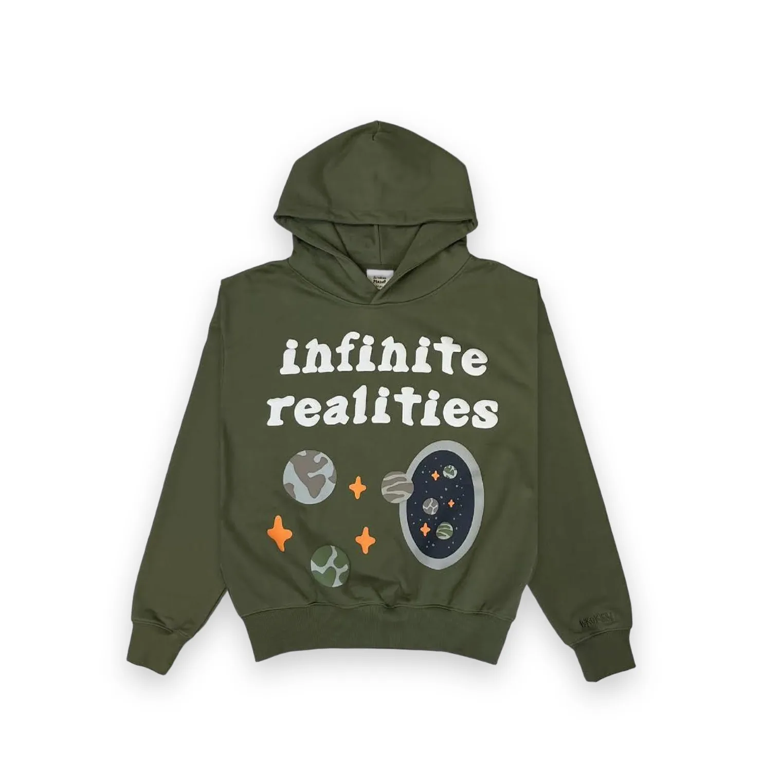 Broken Planet Infinite Realities Hoodie - Olive Green 1