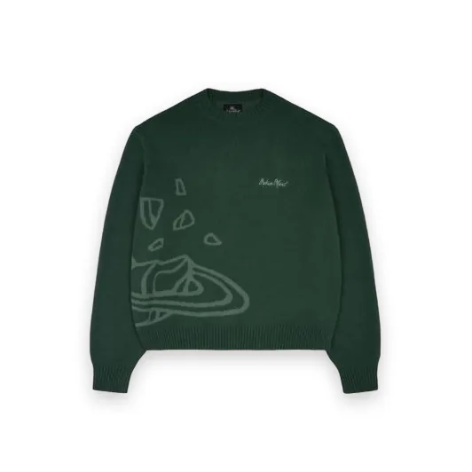 Broken Planet Knit Green Sweater 1