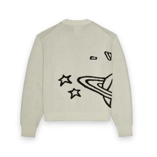 Broken Planet Knitted Bone White Sweater 2