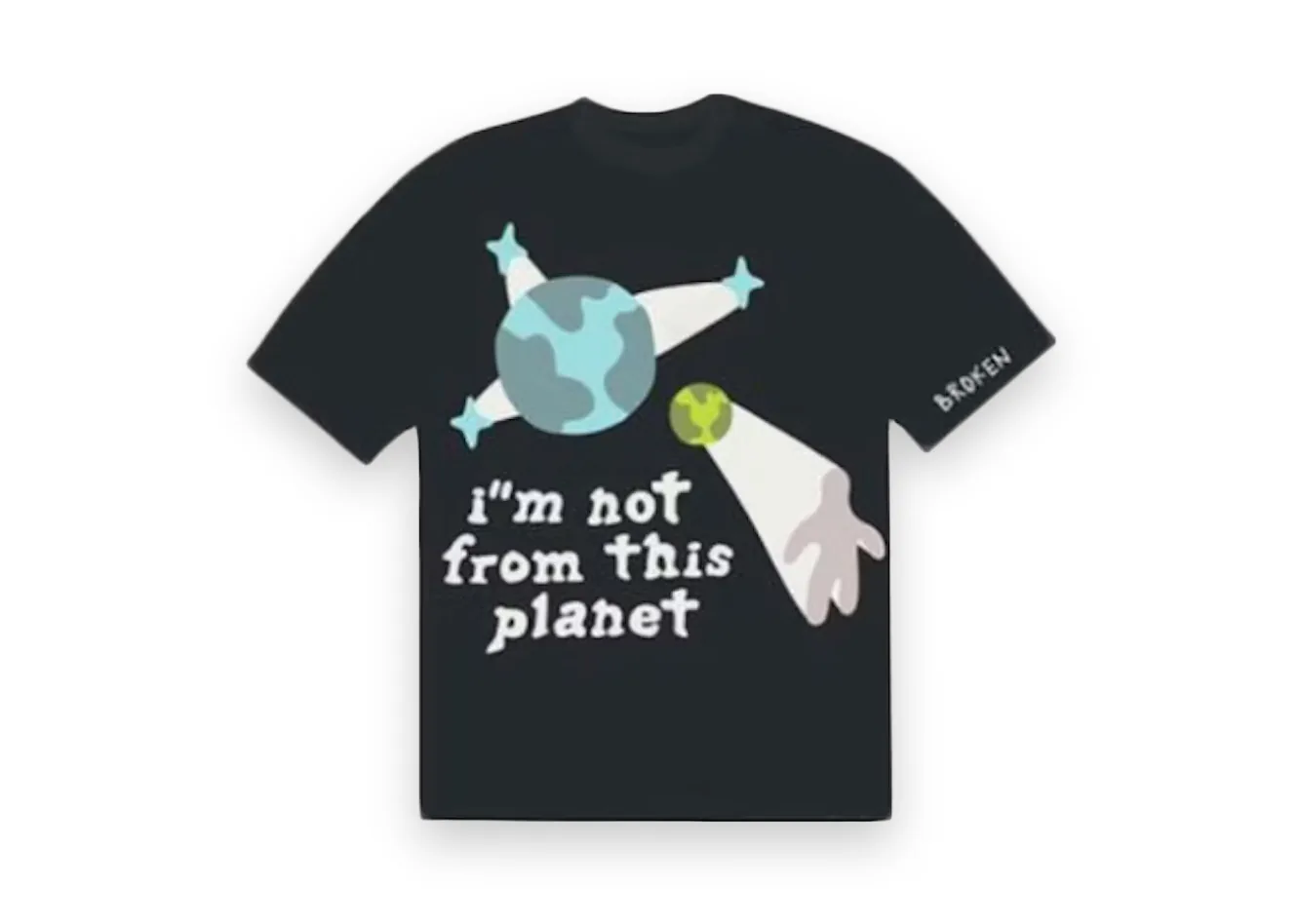 Broken Planet Market I am Not From This Planet T-shirt Black 1