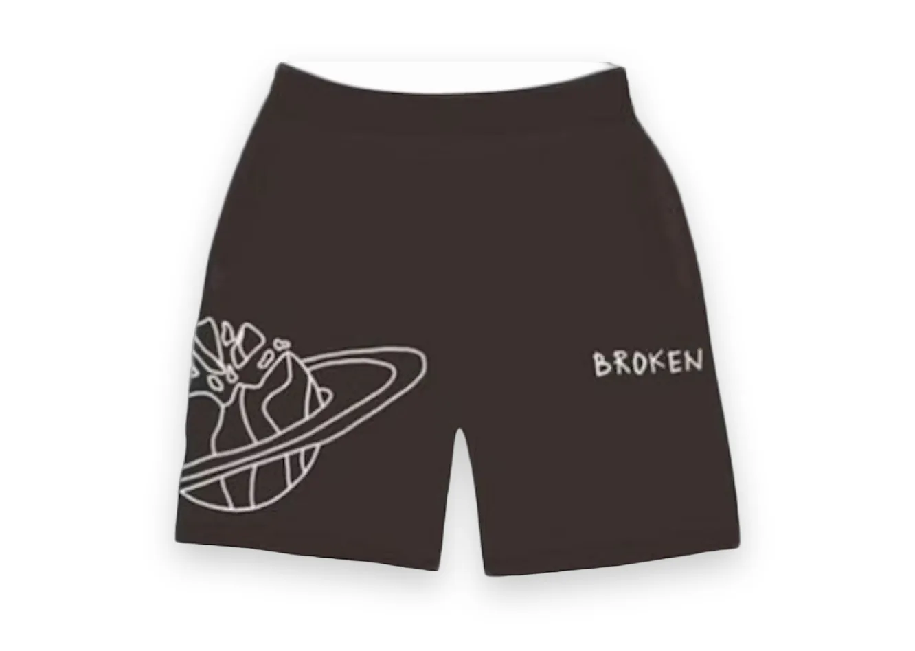 Broken Planet Market Outer Space Shorts Brown 1