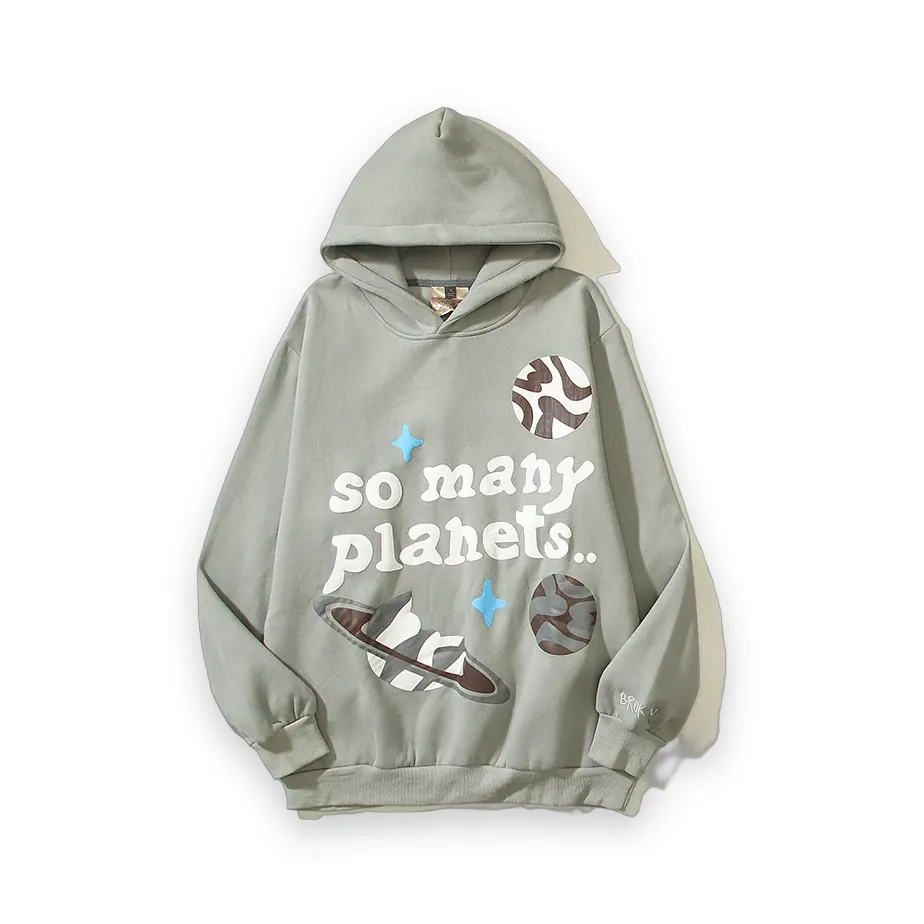 Broken Planet So Many Planet Hoodie- Gray 1