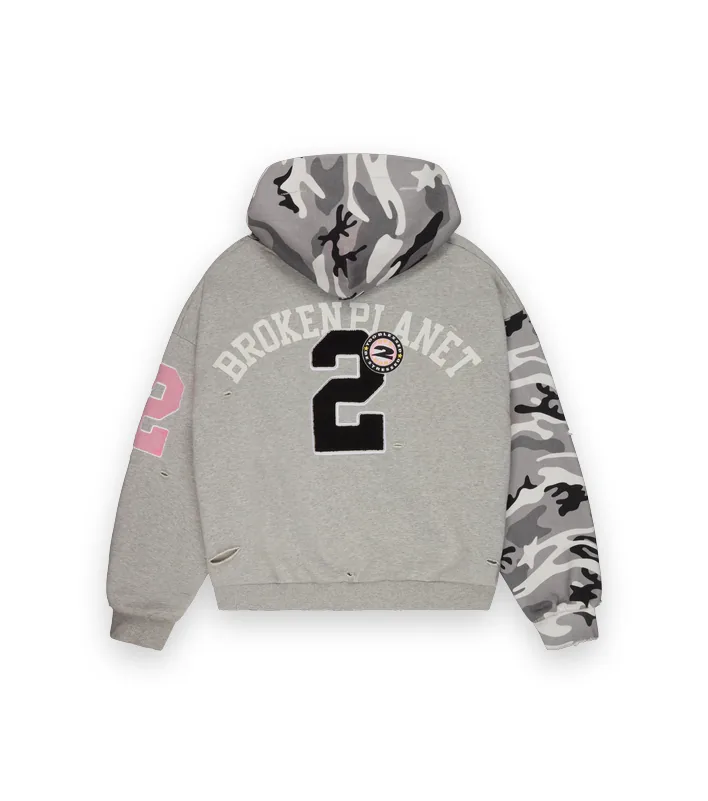 Deconstructed Snow Camo Zip-up 2